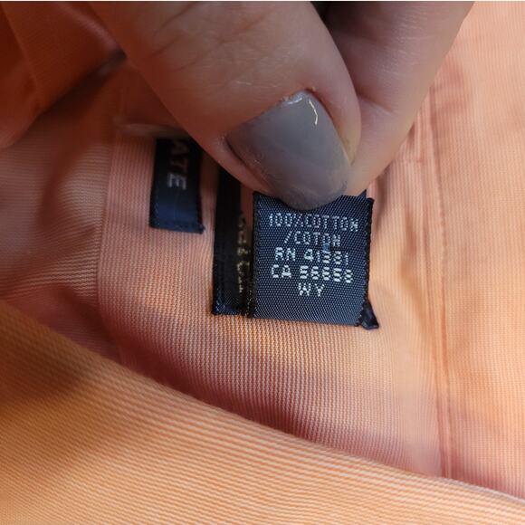 🧡 Polo Ralph Lauren Estate Shirt – Men’s 16.5 34/35 – Orange – VTG – EUC - Picture 7 of 9